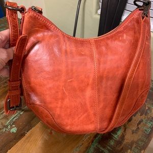 FRYE Melissa small zip scooped Hobo crossbody bag